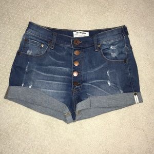 OneTeaspoon Dark Wash Jean Shorts